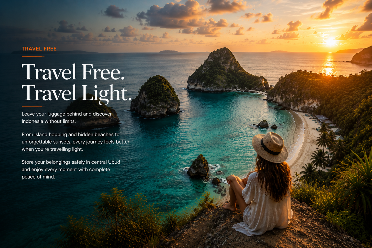 Travel Bali luggage-free with secure luggage storage in Ubud Lockers